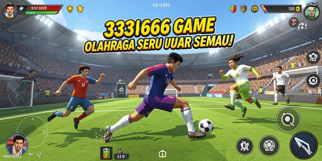 Screenshot utama 333666 menampilkan gameplay seru olahraga.