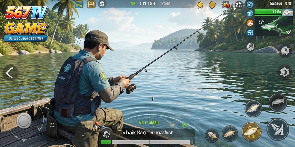 Gameplay menarik di 567TV saat memancing ikan besar.