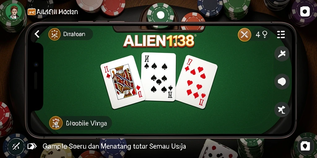 Tampilan gameplay ALIEN138 yang seru dan interaktif dalam bermain Gaple.
