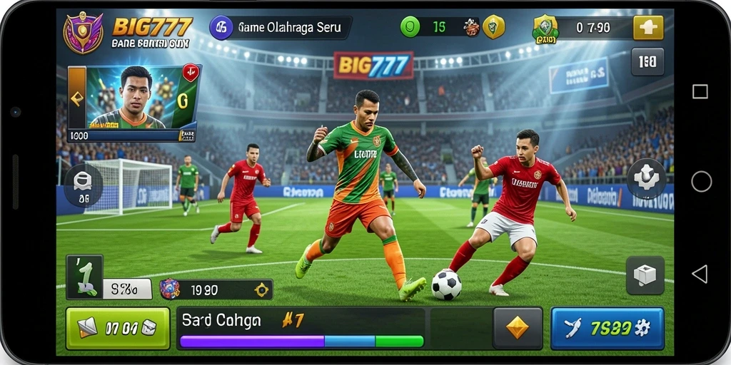 Tampilan gameplay seru dari BIG777 dengan aksi olahraga.
