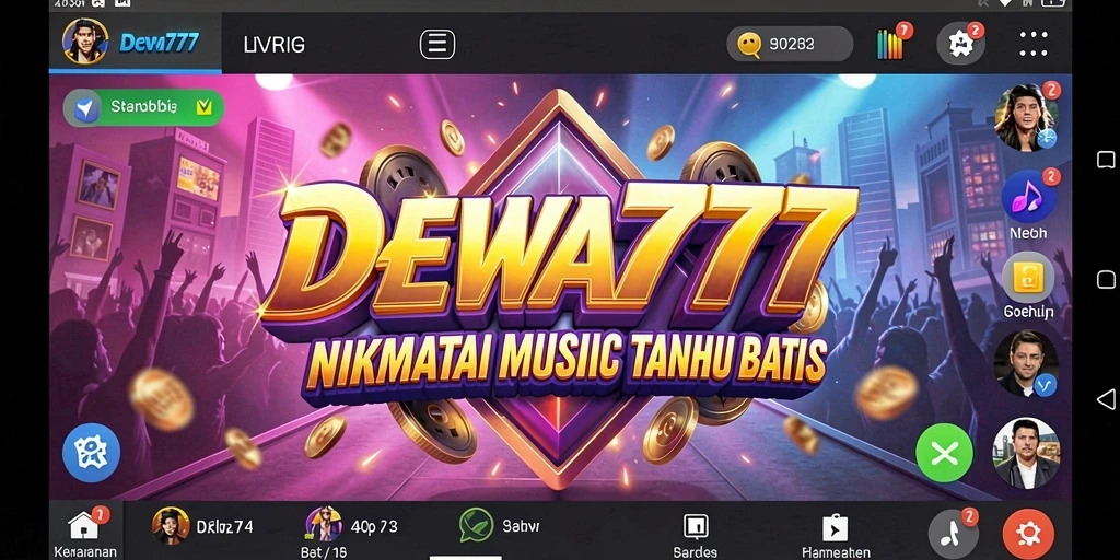 Screenshot DEWA777 menampilkan antarmuka pengguna yang menarik saat bermain musik.