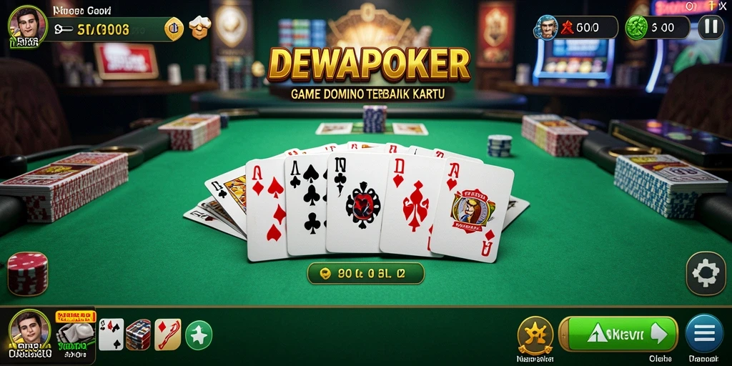 Tampilan gameplay seru DEWAPOKER dengan teman-teman.