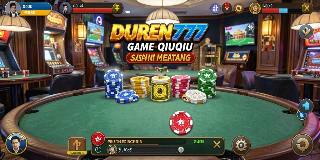 Tampilan gameplay menarik dari DUREN777 yang menampilkan aksi QiuQiu.