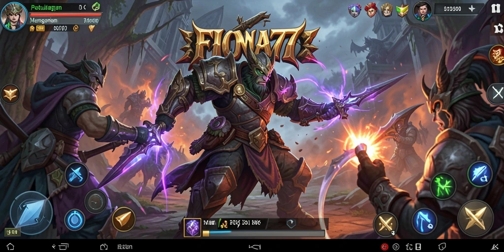 Tampilan gameplay menakjubkan di dunia FIONA77 yang luas.