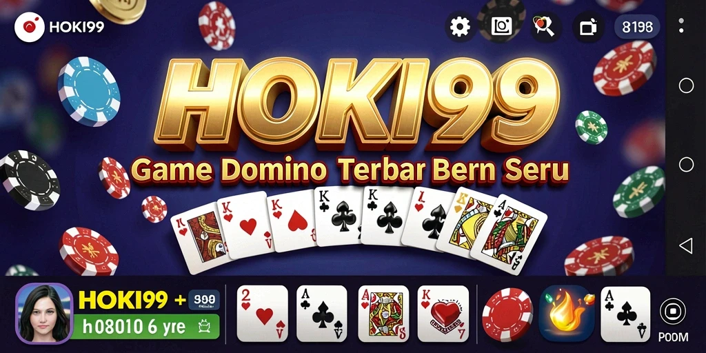 Tampilan gameplay seru di HOKI99 saat bermain domino.