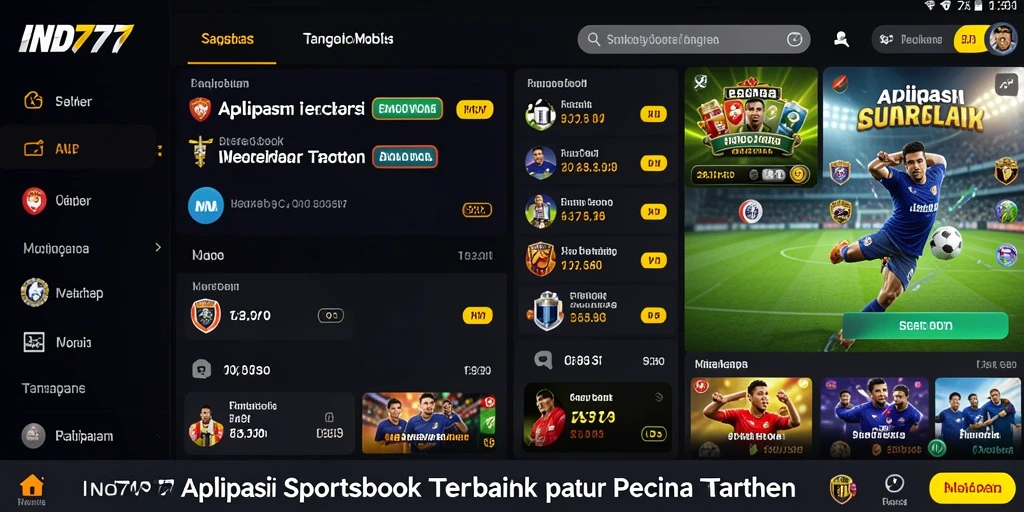 Tampilan gameplay aplikasi Sportsbook IND777 yang menarik dan interaktif.