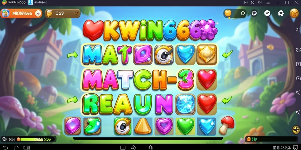 Gameplay seru di MKWIN666 saat mencocokkan item.