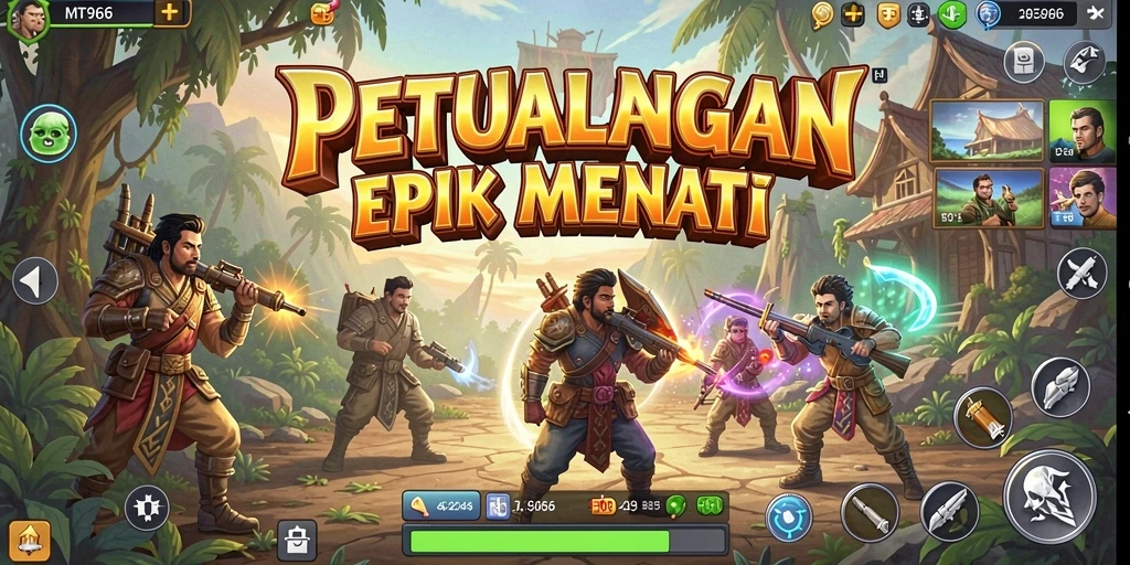 Tampilan screenshot MT966 menampilkan aksi petualangan yang mendebarkan.