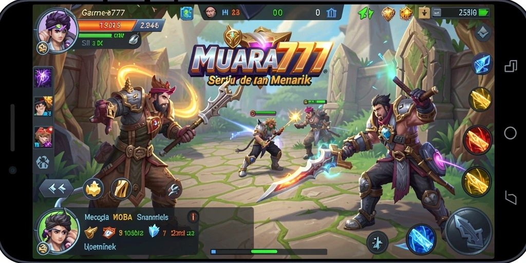 Tangkapan layar menunjukkan aksi seru gameplay MOBA dari MUARA777.