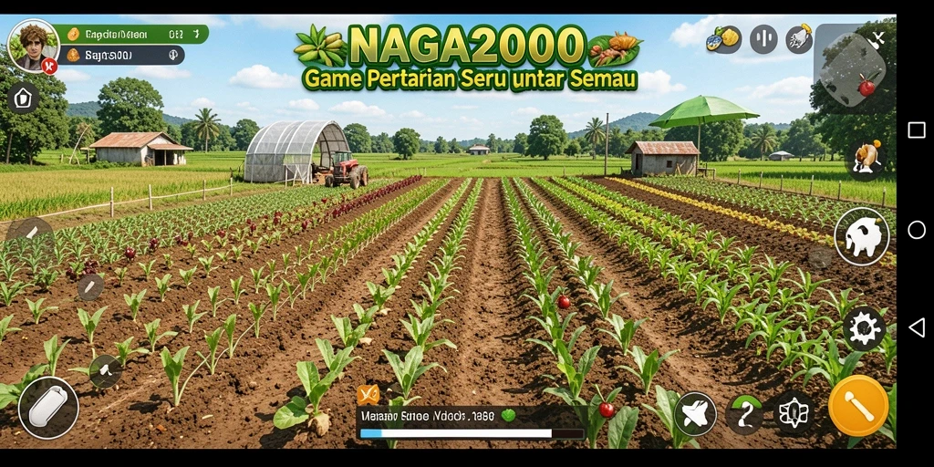 Gameplay NAGA2000 menampilkan pengalaman bertani yang seru dan interaktif.