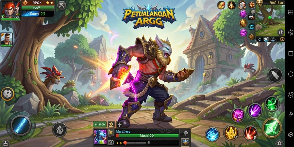 Screenshot gameplay RPOK dengan aksi pertempuran yang mendebarkan.