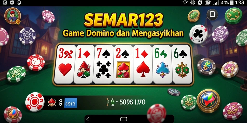 Tampilan gameplay Domino yang seru dan menarik di SEMAR123.