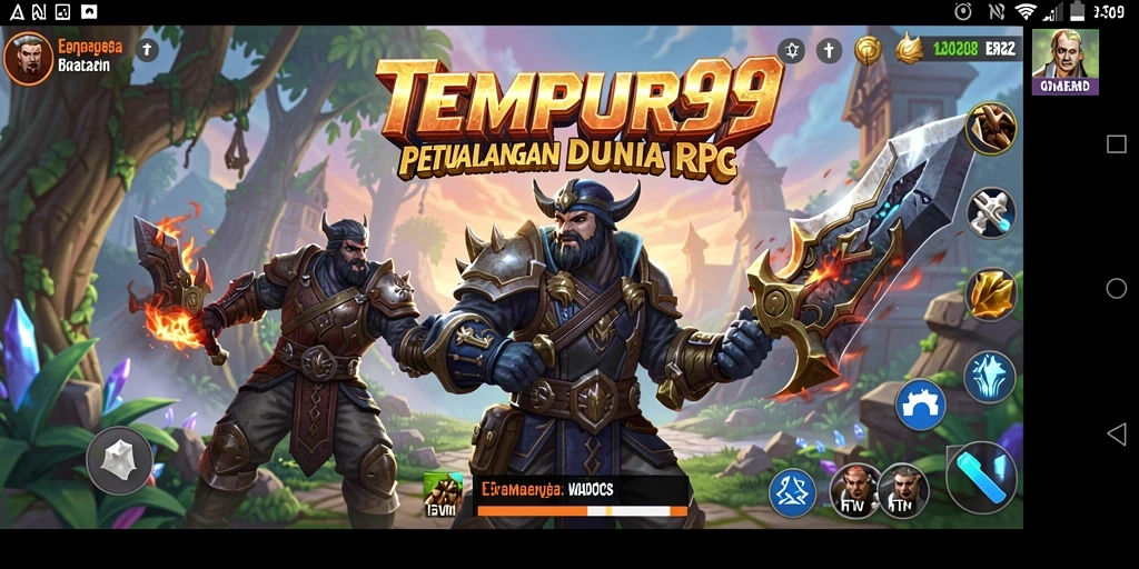 Gameplay menakjubkan RPG TEMPUR99 yang penuh petualangan dan aksi.