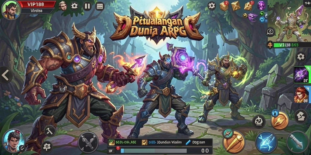 Screenshot gameplay VIP188 menampilkan aksi seru dalam dunia ARPG.