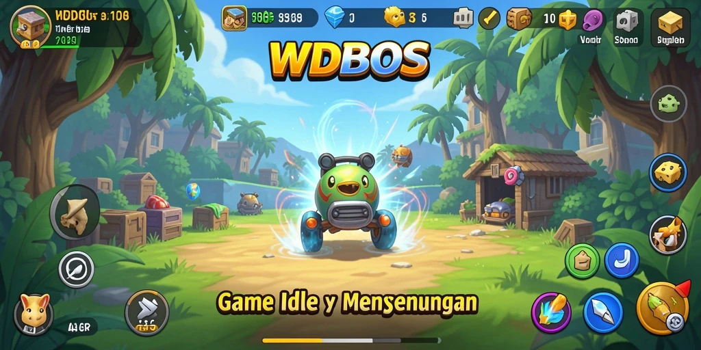 Tampilan gameplay <strong>WDBOS</strong> yang menarik dan interaktif dengan elemen Idle.